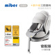 Mibermiber智能兒童寶寶安全座椅0–12歲嬰兒車(chē)載通風(fēng)汽車(chē)用360度旋轉 topline云母白官配UV版+支撐腿