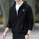 耐克（NIKE）官網(wǎng)官方 艦店夾克男裝 25春新款運動服開衫連帽防風衣外套 【針織毛圈-黑】【春秋款】 L (175/92A)