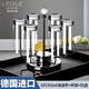 LEGLE 德國(guó)進(jìn)口水晶玻璃杯家用水杯套裝公司商務(wù)接待茶杯高檔冷飲杯 6支350ml水晶杯+杯架+托盤(pán)