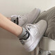 耐克（NIKE）【尖貨】Air Force AF1板鞋女子低幫空軍一號透氣休閑耐磨運動(dòng)鞋 CW5909-100白灰 裸眼3D 36