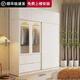 福霜【包安裝】全實(shí)木衣柜長(cháng)虹玻璃門(mén)臥室簡(jiǎn)約衣櫥出租屋推拉門(mén)大衣柜 【全實(shí)木】1.2米衣柜+頂柜