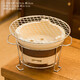 豪祥（HAOXIANG）陶瓷燒烤爐圍爐煮茶爐子家用室內(nèi)戶外木炭庭院碳明火溫茶壺泡茶器 小號(hào)碳爐搭配烤網(wǎng)+鐵架