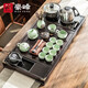 豪峰2026新款整套茶具套裝燒水壺一體實(shí)木茶盤(pán)家用泡茶壺送新年禮物 B款 實(shí)木茶盤(pán)+汝窯茶具+自動(dòng)抽水