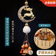 齊選銅鹿汽車(chē)掛件車(chē)內吊飾車(chē)載掛件高檔男士車(chē)內飾品一路平安符吊墜女 輕奢短款【復古沙金六寶墜】