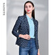 賽斯特23年新款女裝春秋外套修身長(cháng)袖休閑西服上衣 F0203 藍花 AL(165/88A)
