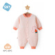 舒貝怡嬰兒衣服新生兒連體衣春秋保暖周歲寶寶哈衣男女童滿(mǎn)月爬服粉色90