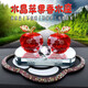 卡吉斯高檔汽車(chē)擺件水晶蘋(píng)果香水座創(chuàng  )意車(chē)載擺件車(chē)內裝飾品擺件保平安 平安紅色5cm果+鉆墊