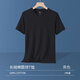 七匹狼短袖T恤男士純棉品質(zhì)純色舒適打底衫運動(dòng)打底汗衫短袖薄款男生上衣單件裝 黑色 L