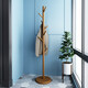 千花全實(shí)木加厚底座落地櫸木客廳臥室百搭北歐風(fēng)現代樹(shù)形掛衣架衣帽架 櫸木-淺胡桃色