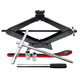 實力立牌（STAND UPRIGHT）ST-17521+608B汽車千斤頂 輪胎扳手 剪式手搖省力 車載便攜應急汽修工具套裝