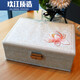新品古風(fēng)首飾盒復古中國風(fēng)收納盒雙層帶鎖古典發(fā)簪大容量耳釘項鏈禮品新款 白色橘色蓮花雙層首飾盒