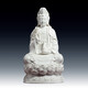 戴玉堂 陶瓷坐蓮觀(guān)音菩薩佛像擺件德化白瓷觀(guān)世音娘娘坐像家用供奉 16吋合家平安觀(guān)音 白瓷 D01-367B
