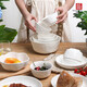 順祥純白碗碟餐具套裝家用陶瓷簡(jiǎn)約易潔釉下彩飯碗湯面碗可微波大小碗 8英寸湯碗 單個(gè)