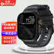NOMAD 蘋果iwatch表帶  手表適用AppleWatch5/6/7/8/9Ultra/Ultra2運(yùn)動氟橡膠硅膠 風(fēng)暴黑鈦合金黑扣款【42/44/45/49mm】