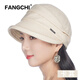 Fangchi 新款帽子女夏季時尚薄貝雷帽韓版潮洋氣防曬太陽帽女士優(yōu)雅盆帽 BLM-409百搭-卡其色 均碼 可調節(jié)小
