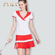 FVQA輕奢羽毛球服女短袖夏季新款運動(dòng)T恤網(wǎng)球服套裝防走光短裙速干衣 單件上衣 S