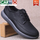 卡帝樂(lè )鱷魚(yú)（CARTELO）2026新款歐美男鞋真皮休閑鞋厚底氣墊皮鞋商務(wù)透氣輕便軟底減震系 黑色 40