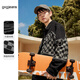 gxg.jeans男裝春秋季新款?yuàn)A克潮流棋盤(pán)格拼接休閑牛仔外套 黑色（夾棉款）-1 L (175)