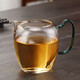 玻韻公道杯玻璃耐熱側(cè)把功夫茶分茶器創(chuàng)意簡(jiǎn)約倒茶器家用茶海茶具配件 墨秋公道杯