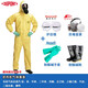 杜邦TychemC級連體防化服耐酸堿工作服化學(xué)品?；坊嶒灧雷o 半面罩套裝（防有機氣體） XXL