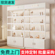 諾鳴奶油風(fēng)展示柜美容院產(chǎn)品貨架展示架置物架化妝品展示柜陳列柜展示 帶柜門款 長60寬30高215