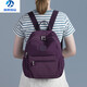 MZXM德國進(jìn)口品質(zhì)小號新款雙肩包女式尼龍布休閑旅游逛街包包純色拉 紫色 凈高度32cm
