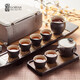 陸寶臺灣陸寶 定窯龍紋茶組茶具套裝 一壺六杯 便攜旅行帶收納包 茶組【1壺1公道杯6杯子1布包】