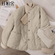 絲柏舍寬松款棉服2025冬裝新款女裝單排扣壓線(xiàn)保暖棉衣外套