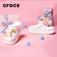CROCS卡駱馳洞洞鞋泡芙云朵女鞋夏季新款女士增高鞋子高跟鞋涼鞋拖鞋女 泡芙/白色（建議拍小一碼） 37 -38(240mm)