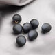 黑白色珠光磨砂紐扣圓形高腳扣子雪紡襯衫小香風(fēng)開(kāi)衫旗袍漢服鈕扣 黑色 10mm6顆