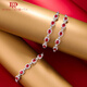 DR-FLVVS鴿血紅寶l石手鏈【潮流款式】鴿血紅紅寶石鍍s925銀大氣精致感小 手鏈 18cm