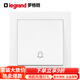 羅格朗（LEGRAND）開關(guān)插座面板86型一開雙控暗裝墻壁86型電源開關(guān)插座博蘊(yùn)玉蘭白 門鈴開關(guān)