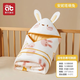 愛(ài)貝迪拉（AIBEDILA）新生嬰兒抱被初生包被純棉春秋冬季棉花包單薄小寶寶產(chǎn)房加厚襁褓 【100%棉】芭樂(lè )兔0-15°C-100cm