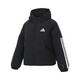 阿迪達(dá)斯adidas女冬季常規(guī)款鴨絨600蓬黑色連帽羽絨服  JG3866 A/XL