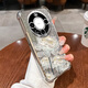屹川適用華為mate60pro/+手機(jī)殼 Mate60全包50鏡頭40硅膠新款ins風(fēng)高級(jí)四角防摔氣囊軟殼紫玫瑰女款 【銀色】水晶白曇-贈(zèng)保護(hù)膜+漸變閃卡銀 華為mate60