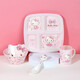 五和（WUHE）HelloKitty凱蒂貓兒童餐具寶寶餐盤(pán)分格水杯嬰兒輔食碗兒童餐盤(pán)碗 凱蒂貓四件套A