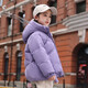 ABC KAIA兒童羽絨服女童反季冬裝新款中大童洋氣加厚中長(cháng)款加厚外套女寶寶 紫色 150