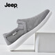 Jeep吉普一腳蹬鞋子男鞋夏季鏤空透氣涼鞋男網(wǎng)面運動(dòng)休閑鞋軟底駕車(chē)鞋 灰色 41