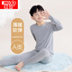 紅豆居家兒童秋衣秋褲套裝寶寶內衣男童女童打底薄款秋冬保暖 男童氧氣灰 165/90