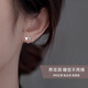 榛橙999足銀耳釘女生小巧精致銀杏葉設(shè)計小眾感新款耳環(huán)養(yǎng)耳洞耳飾 銀杏葉螺絲耳釘E377