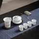藍印東方景德鎮白瓷蓋碗茶杯家用中國風(fēng)茶具套裝泡茶碗三才蓋碗 【白茶蓋碗】125ml茶具套裝 1個(gè)