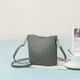 why單肩包女斜挎小新年水桶包pvc防水耐刮女包斜挎迷你包精致手機包 抹茶綠