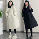 革曼孕婦外套秋冬外穿2024新款棉服寬松大碼遮肚連衣裙春秋羽絨服冬裝 黑色外套 XL