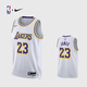 NIKE耐克NBA-【限時秒殺】湖人詹姆斯SW速干球衣男籃球服夏季運動背心 白色 XL