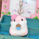 哥特斯 情人節520六一兒童節禮物超萌卡通毛絨玩具倉鼠公仔玩偶小老鼠汽車(chē)鑰匙扣鏈包包掛件女生日禮物 帶帽手捧食物倉鼠  【粉色】 高的大約10-16cm