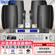 先科（SAST）P40壁掛式音響套裝音箱喇叭180W功放店鋪商用工程會(huì )議家用餐廳公共廣播背景音樂(lè )一拖四升級麥