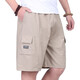 左斯客 夏季男裝中年西裝短褲男休閑外穿大褲衩爸爸寬松大碼中褲質(zhì)五 卡其色 XXXL