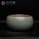 臺灣柏采汝窯茶杯 柏采窯 BR-104BX 四代粉青 禪定杯福滿(mǎn)杯開(kāi)片杯