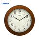 卡西歐（CASIO） 客廳實(shí)木10英寸掛鐘鐘表簡(jiǎn)約時(shí)尚時(shí)鐘掛表木框石英鐘IQ-126-5PF 10英寸棕色I(xiàn)Q-126-5PF