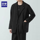 羅蒙西裝外套男2025秋冬季新款休閑寬松高級感痞帥輕熟風(fēng)百搭男裝西服 K8黑色 XL
